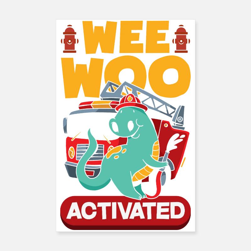 Wee Woo Squad Fire Tiny Firefighter Poster 8" x 12" (20x30 cm)