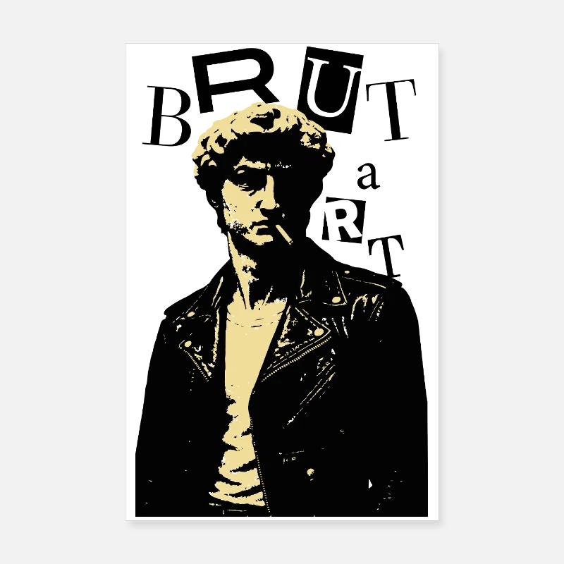 David Michelangelo Ikonen-Lederstatue Poster 20x30 cm