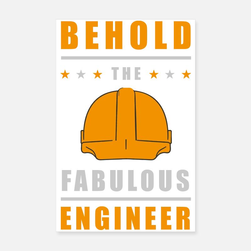 Fabelhafter Ingenieur Helm Poster 20x30 cm
