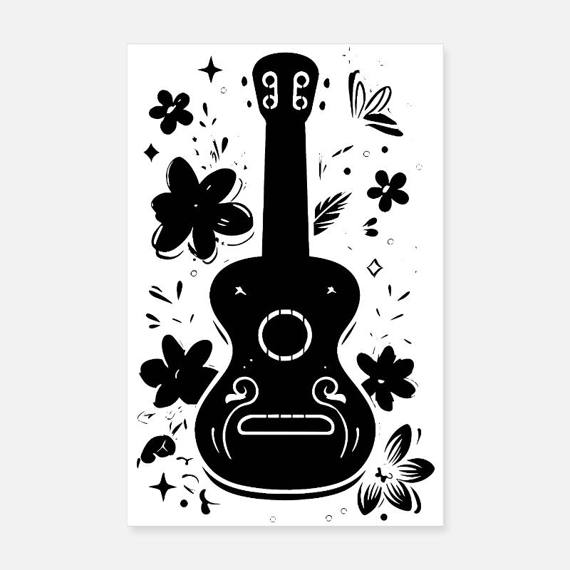 Ukulele Sketch Poster 8" x 12" (20x30 cm)