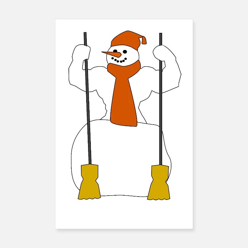 Winter-Schneefigur Poster 20x30 cm