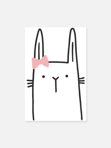 Bunny Girl Easter Bunny - Poster 8" x 12" (20x30 cm) - white - Front