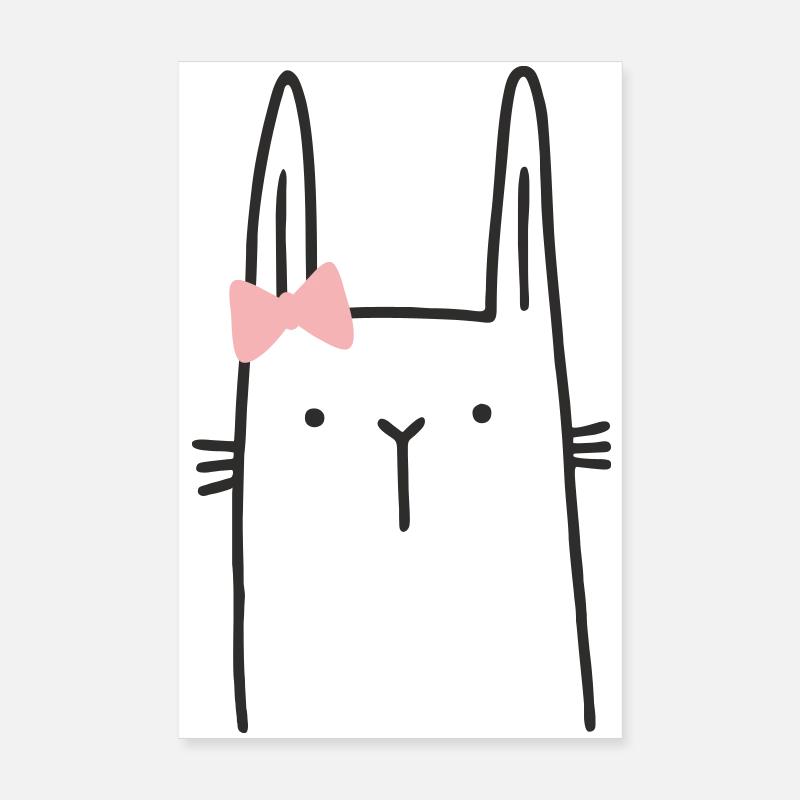 Bunny Girl Lapin de Pâques Poster 20 x 30 cm