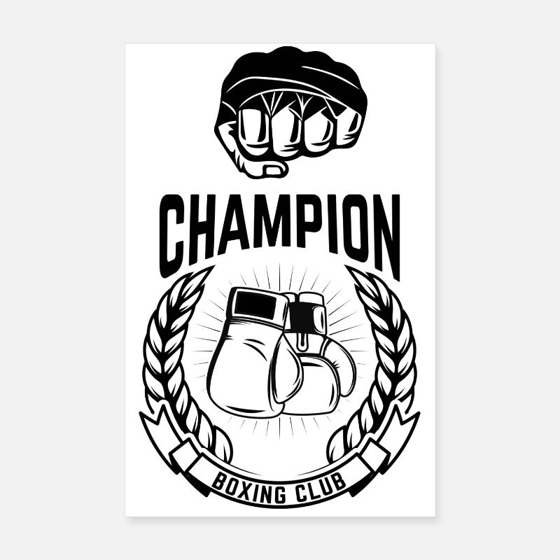 Champion Boxe Poster 20 x 30 cm
