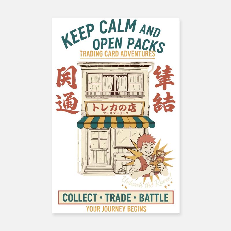 Keep Calm And Open Packs Trading Card Adventures Poster 8" x 12" (20x30 cm)