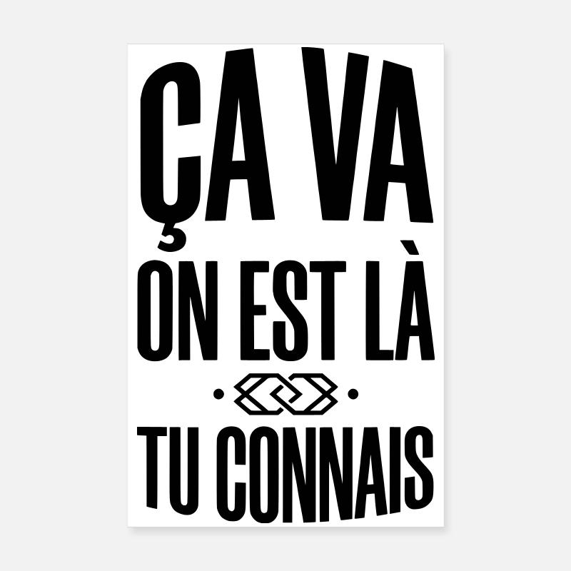 Ça Va On Est Là Tu Connais - Slogan Urbain  Poster 20 x 30 cm