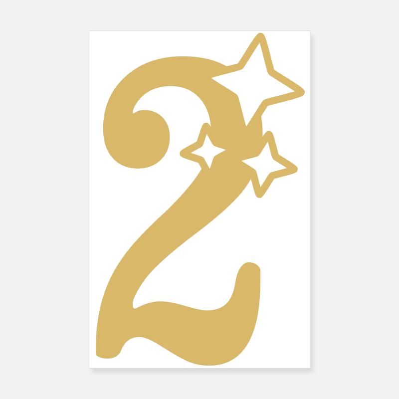 Étoile du 2e anniversaire Poster 20 x 30 cm