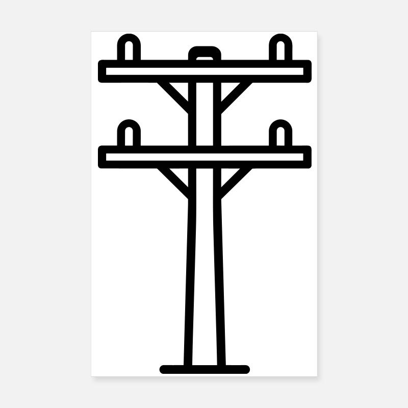 power pole Poster 8" x 12" (20x30 cm)