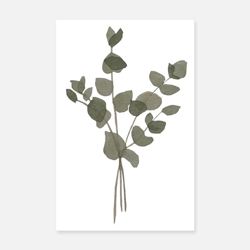 Eucalyptus Watercolor Poster 8" x 12" (20x30 cm)