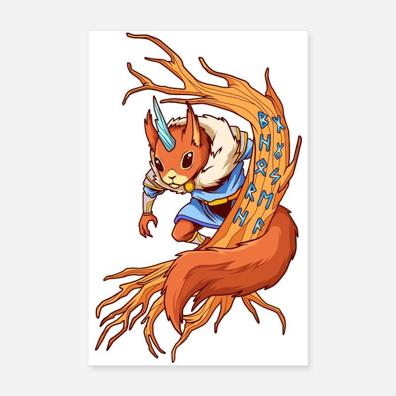 Ratatöskr - Messager sur Yggdrasil Poster 20 x 30 cm