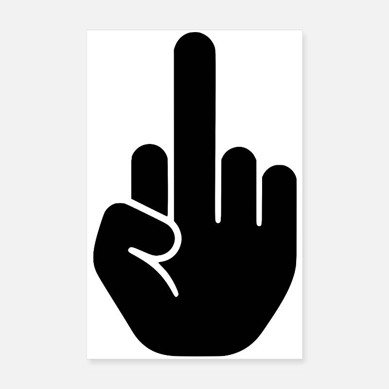 Mittelfinger Poster 20x30 cm