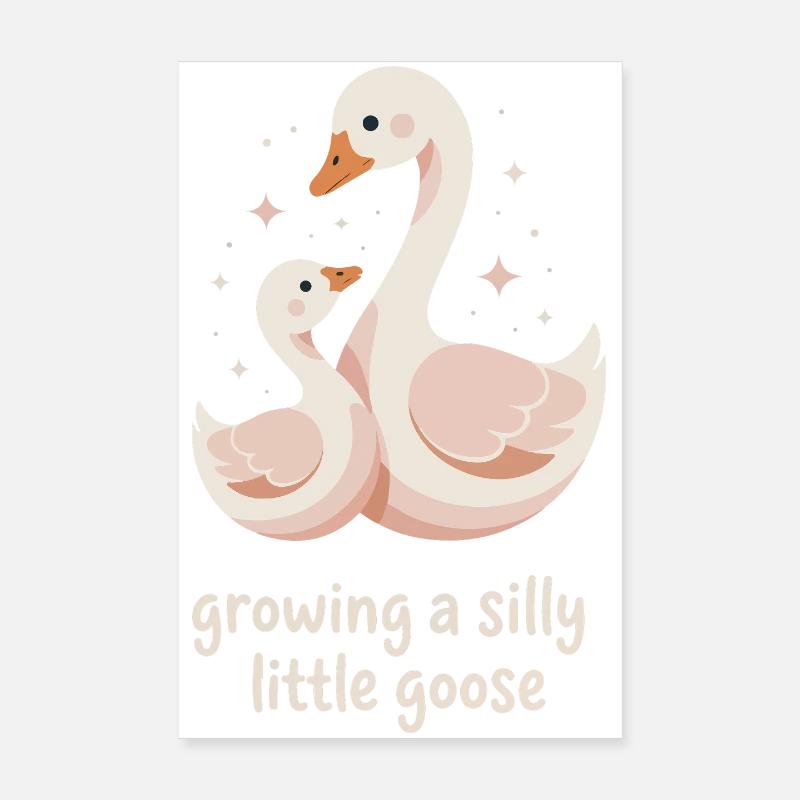 Wachsende Alberne Gänse Poster 20x30 cm