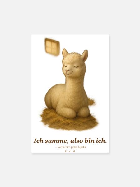 ich-summe-also-bin-ich - Poster 20x30 cm - Weiß