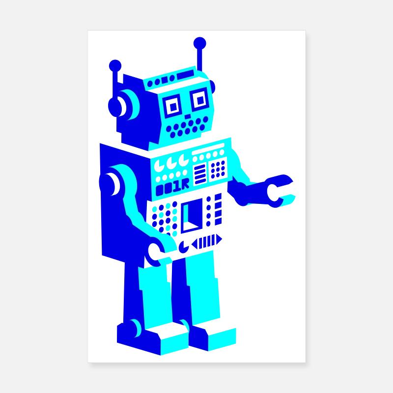 robot robot rétro Poster 20 x 30 cm