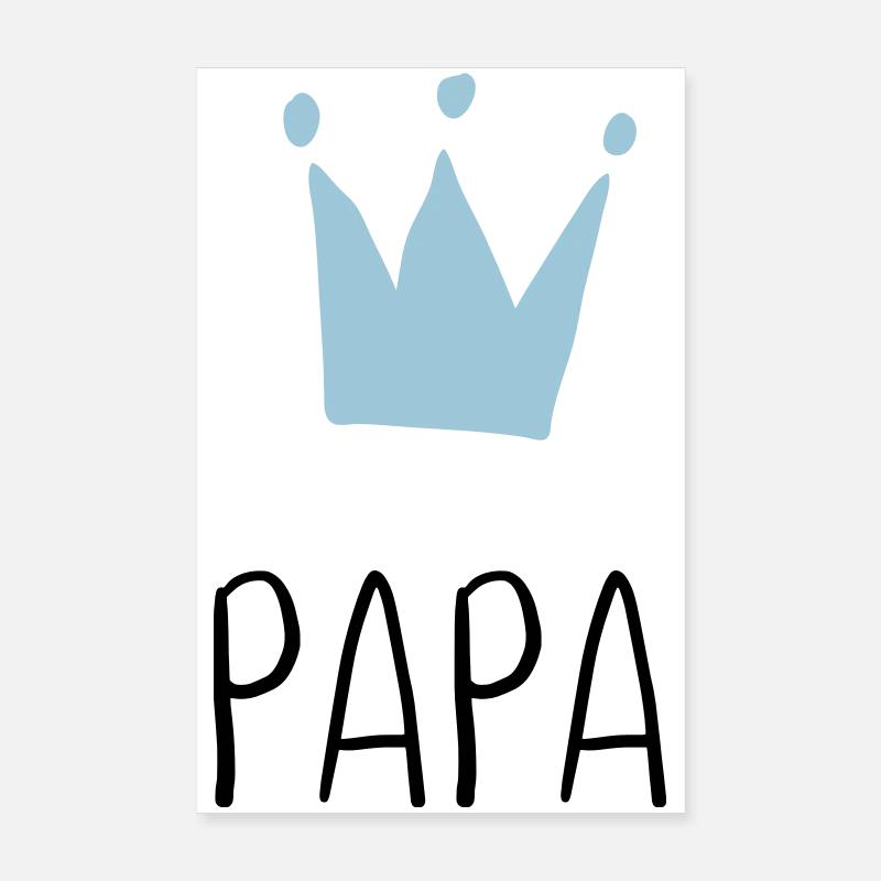 Papa Krone - Bester Papa Poster 20x30 cm