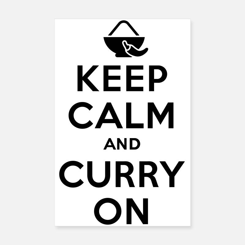 Keep calm and curry on Poster 20x30 cm