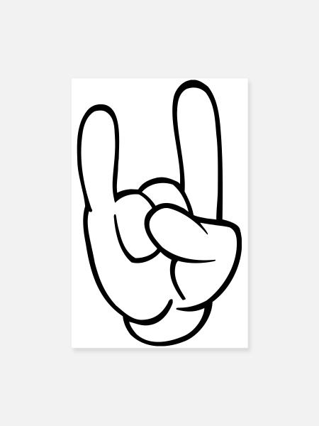 rocking hand festival - Poster 20x30 cm - Weiß - Vorne
