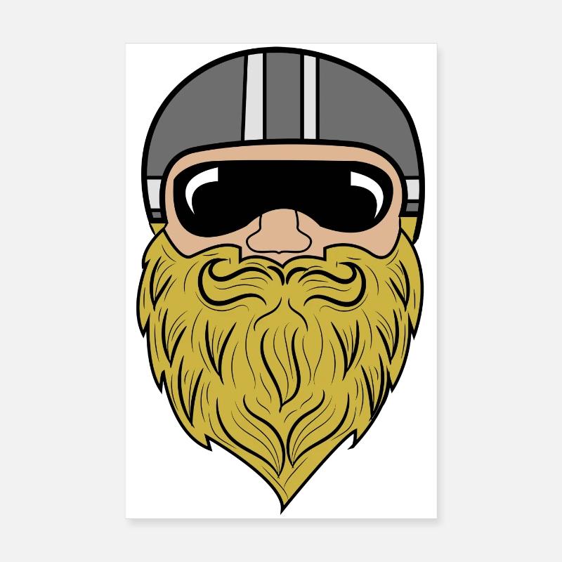 Bart Ziegenbart Bartfrisur Schnurrbart Bartträger Poster 20x30 cm