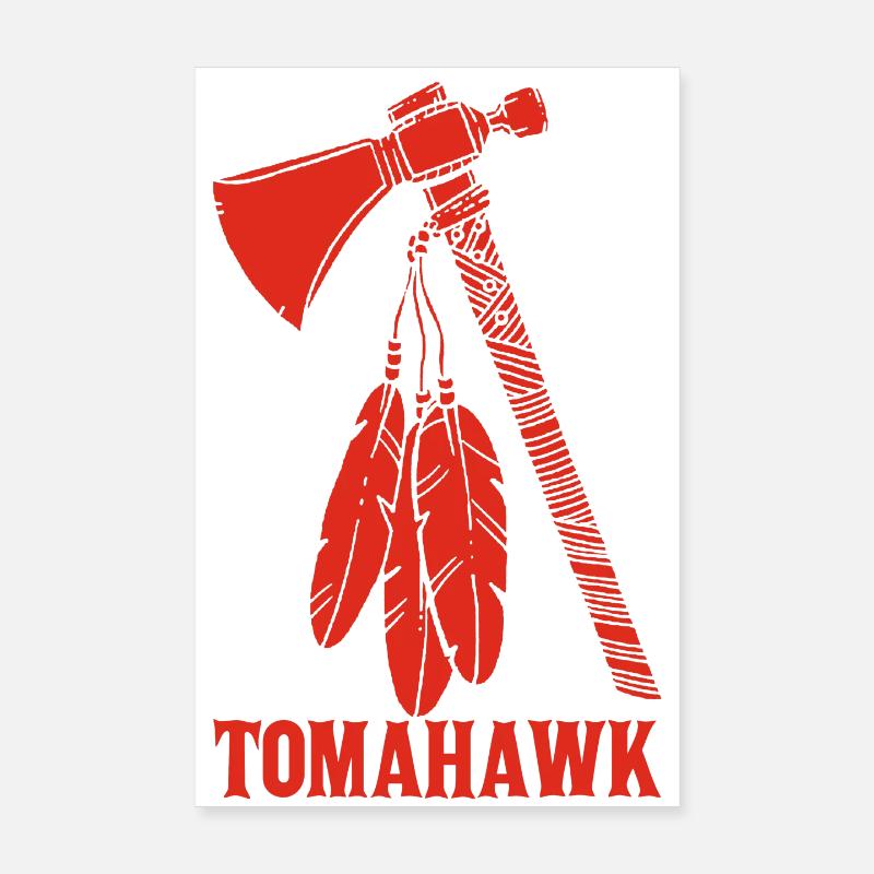 roter Tomahawk Poster 20x30 cm