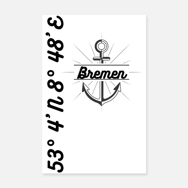 Brême coordonne avec la maison d’ancrage Poster 20 x 30 cm