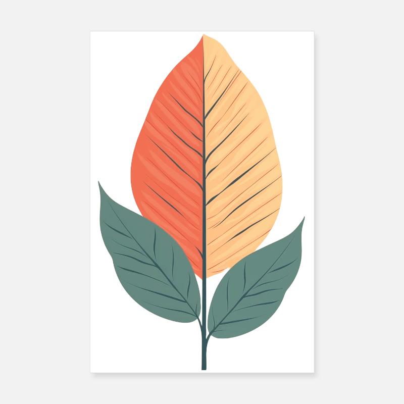 Feuille minimaliste Poster 20 x 30 cm
