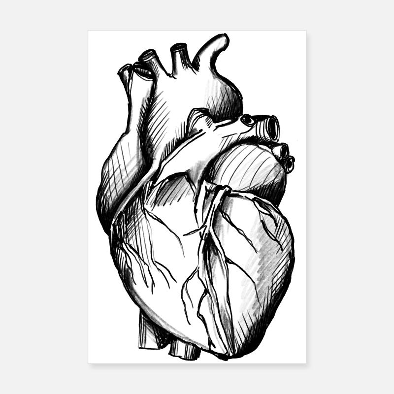 Herz Illustration Poster 20x30 cm