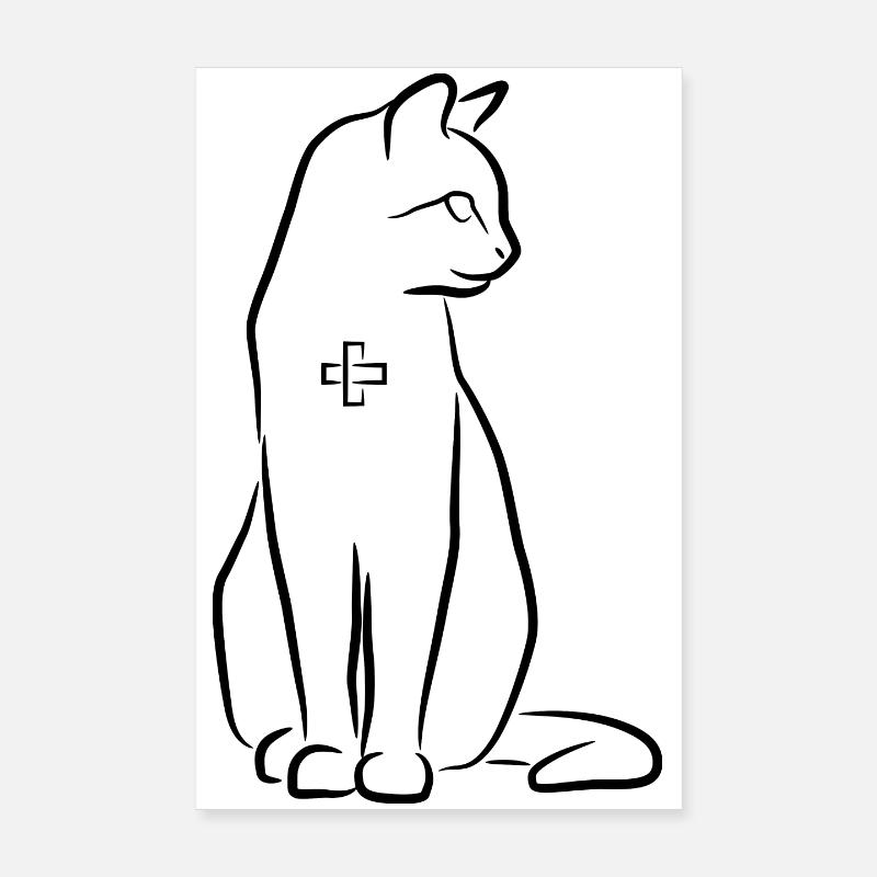 Cat First Aid Poster 8" x 12" (20x30 cm)