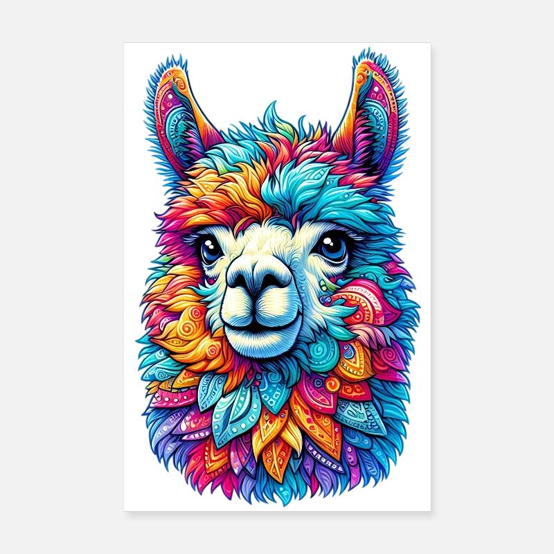 Alpaca Poster 8" x 12" (20x30 cm)