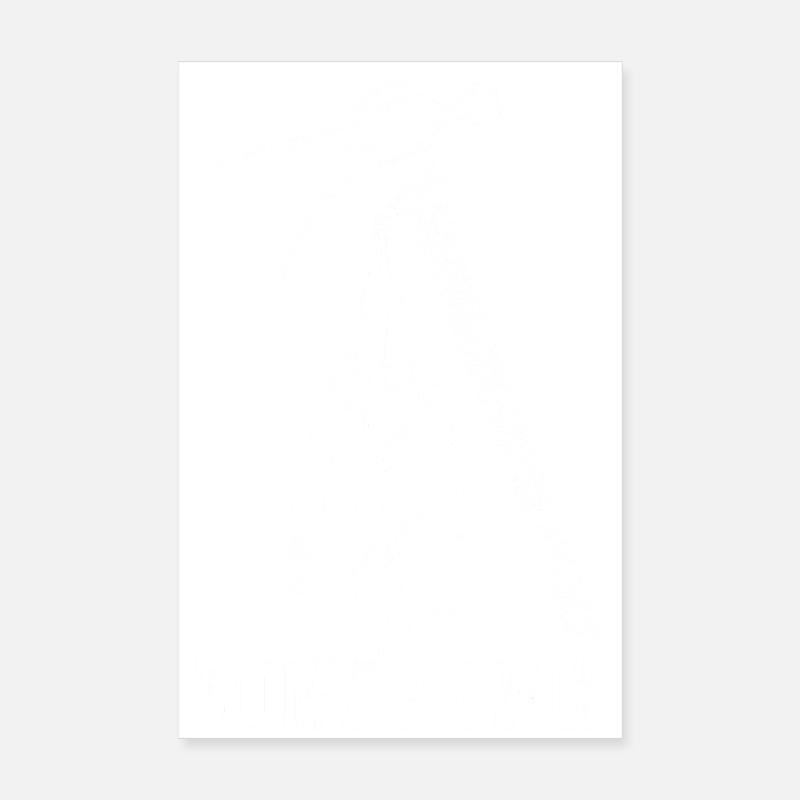 Weißer Tomahawk Poster 20x30 cm