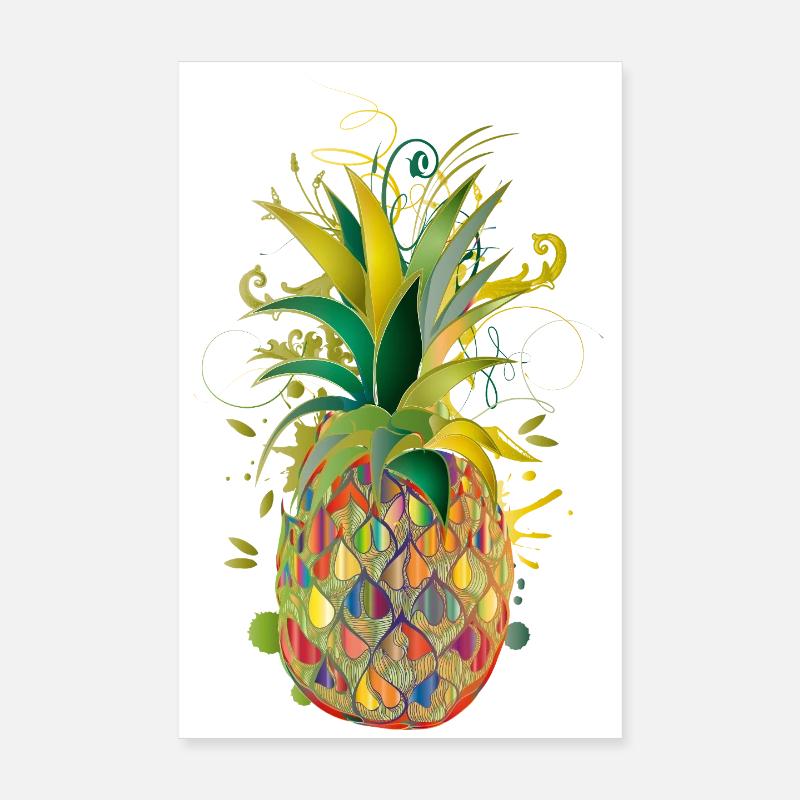 Ananas coloré – fruit créatif dans le style graffiti Poster 20 x 30 cm