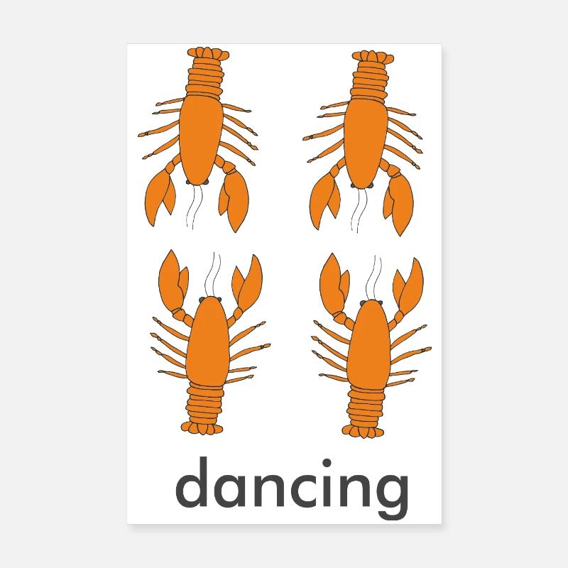 lobster_dancing Poster 8" x 12" (20x30 cm)