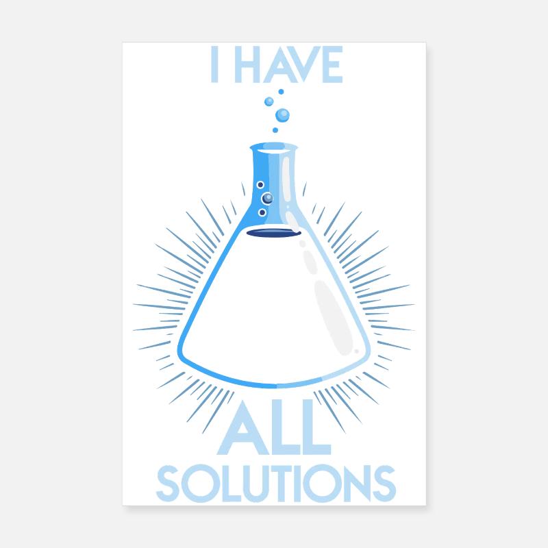 Chimie Chimiste Professeur de chimie Drôle de science Poster 20 x 30 cm