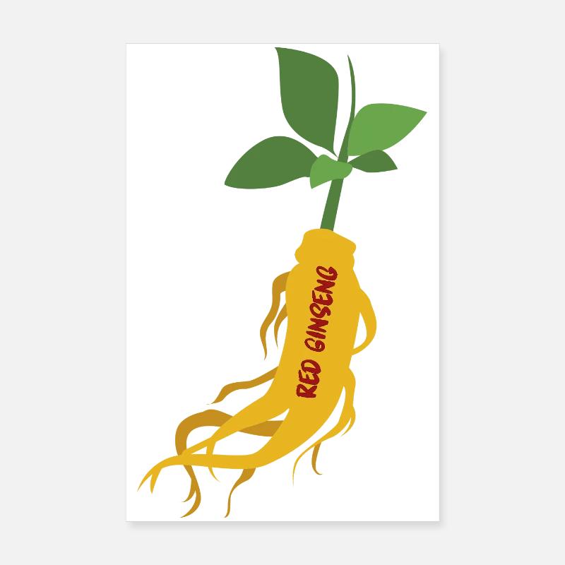 Ginseng rouge coréen – Power Root Poster 20 x 30 cm