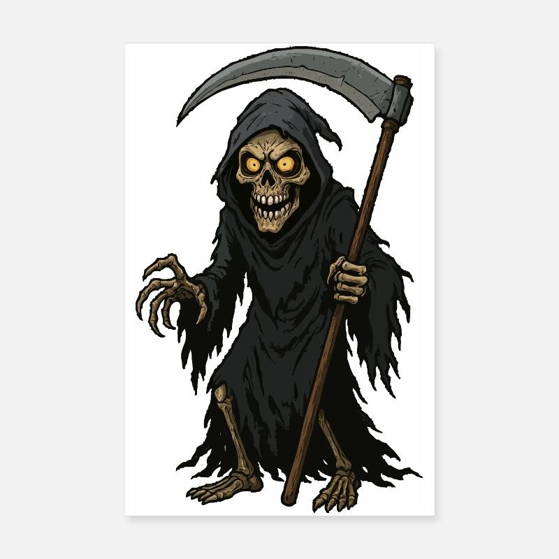 Der Sensenmann mit der Sense Poster 20x30 cm