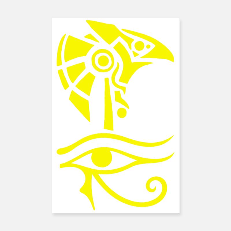Dieu égyptien et oeil d'Horus  Poster 20 x 30 cm