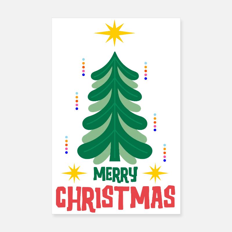 Weihnachtsbaum und dekorationen Poster 20x30 cm