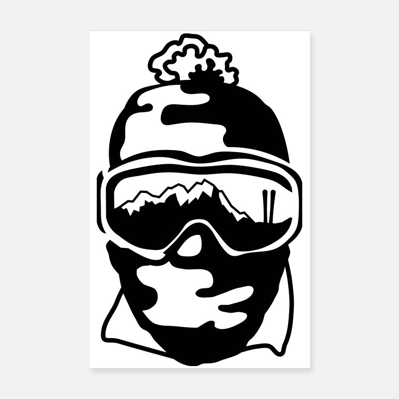 Skibrille Poster 20x30 cm