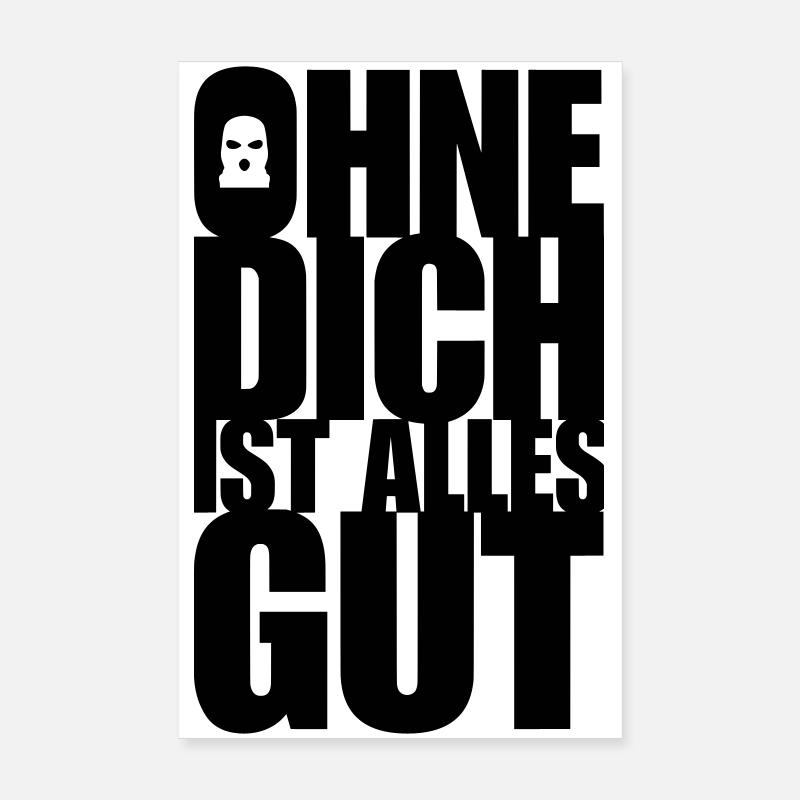Ohne Dich Poster 20x30 cm