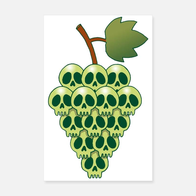 Grape skulls Poster 8" x 12" (20x30 cm)