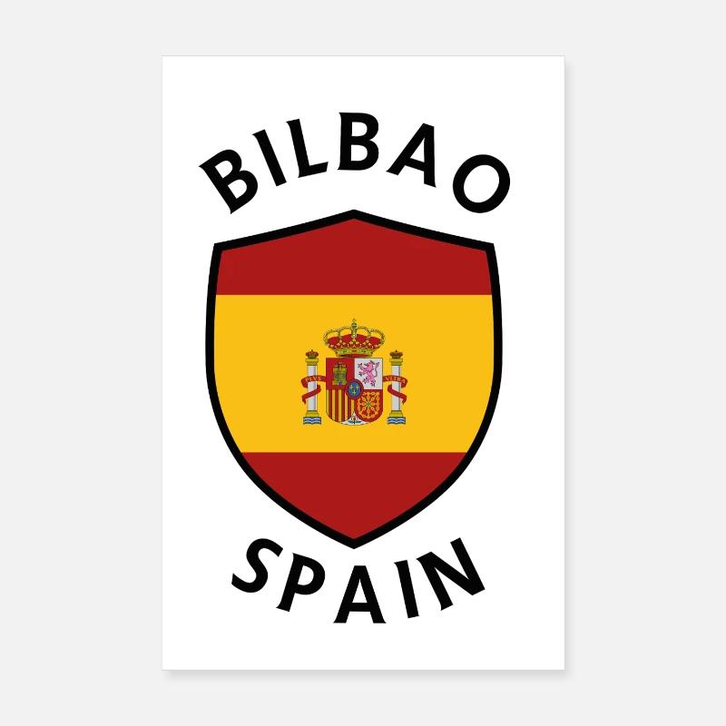 Bilbao Schild Spanien Wappen Abschlag Poster 20x30 cm