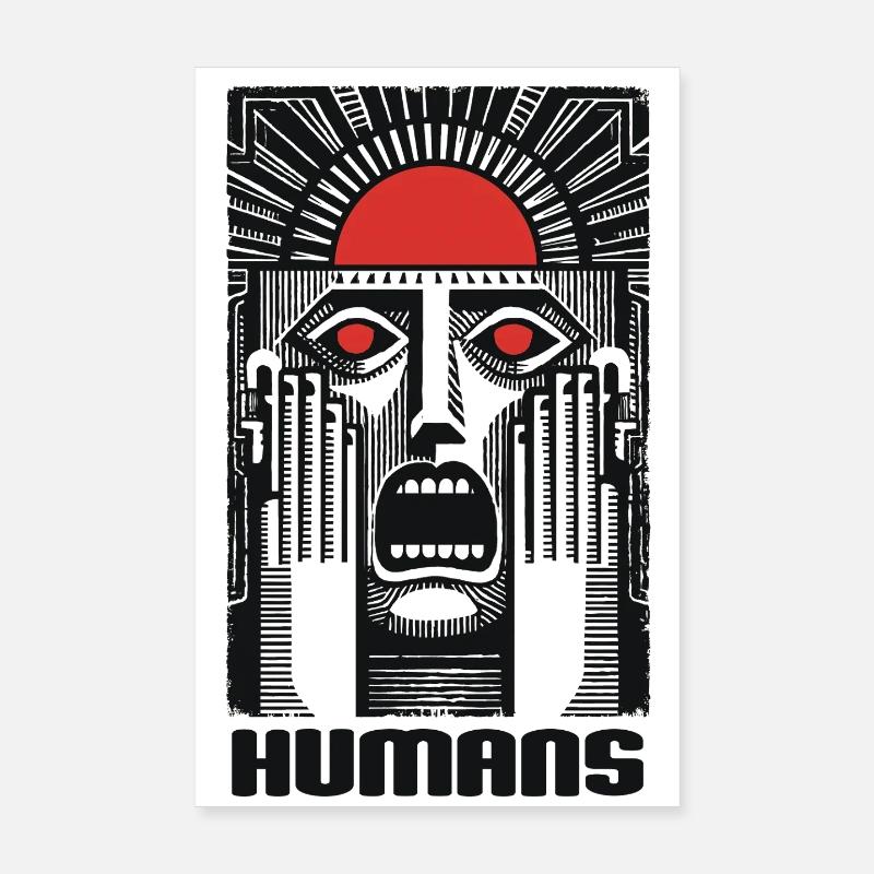 Sun Mask Human Face Poster 8" x 12" (20x30 cm)