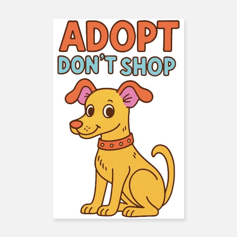Adoptez, ne magasinez pas de chiot Poster 20 x 30 cm