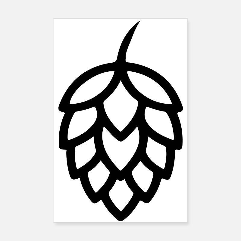 Hops Icon Poster 8" x 12" (20x30 cm)
