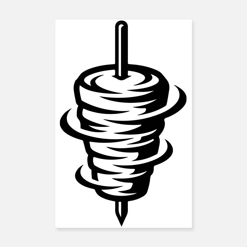 Doner kebab skewer Poster 8" x 12" (20x30 cm)