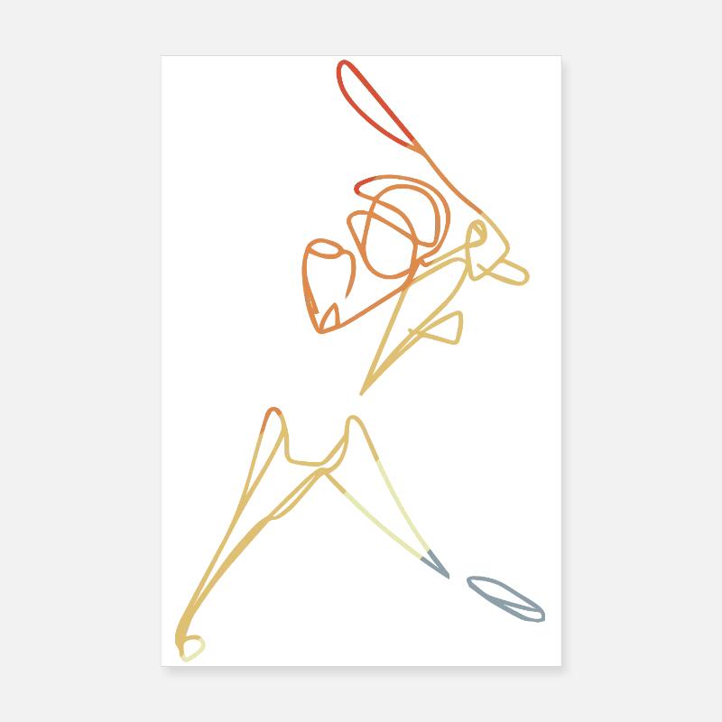 Cricketer Sketch Poster 8" x 12" (20x30 cm)