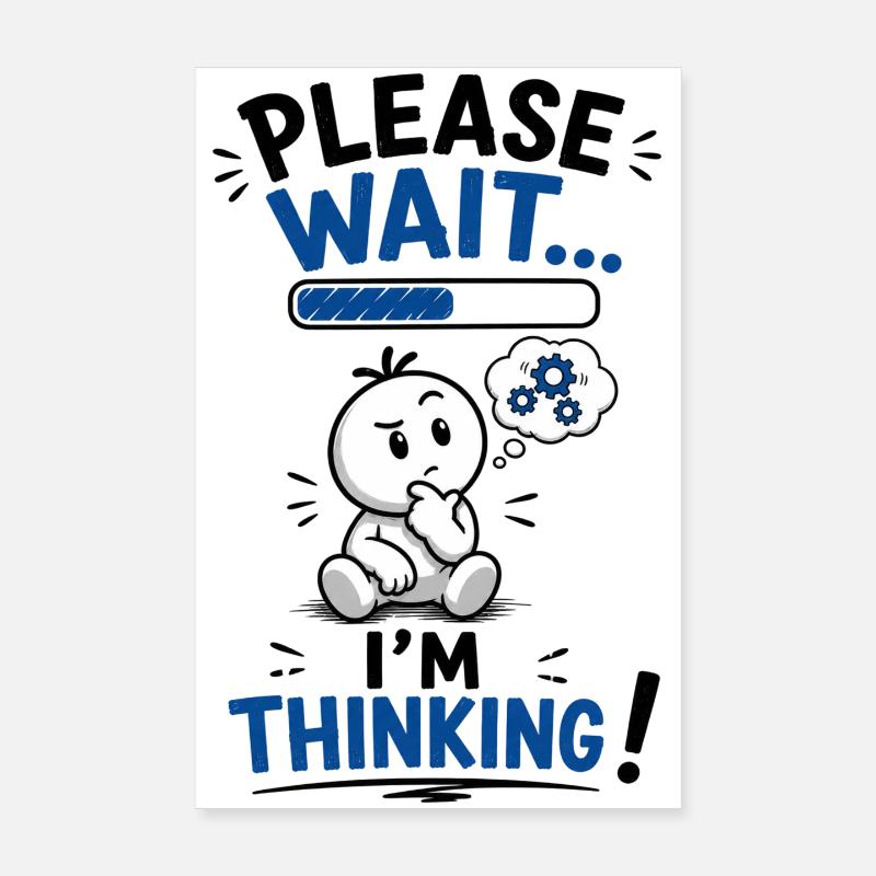 Wait... Loading reflection - Poster 8" x 12" (20x30 cm) - white