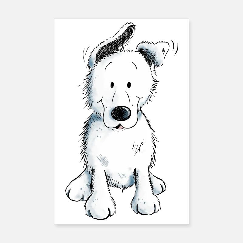 Weißer Schäferhund | Schweizer Schäferhund Poster 20x30 cm