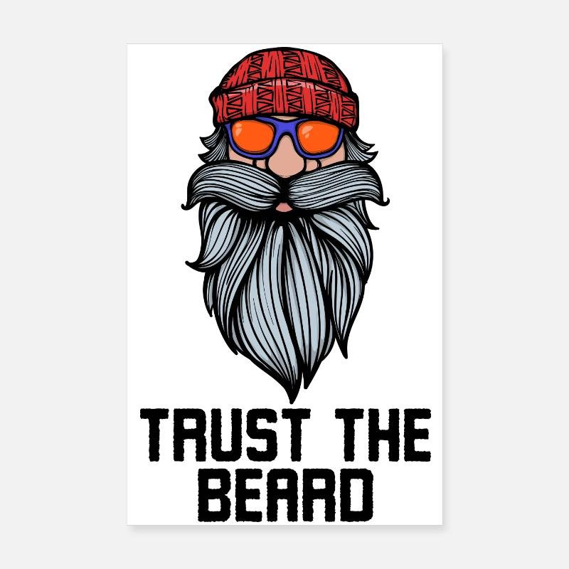 Facial Hair Beard Déclaration Barbe Complète Barbue Poster 20 x 30 cm