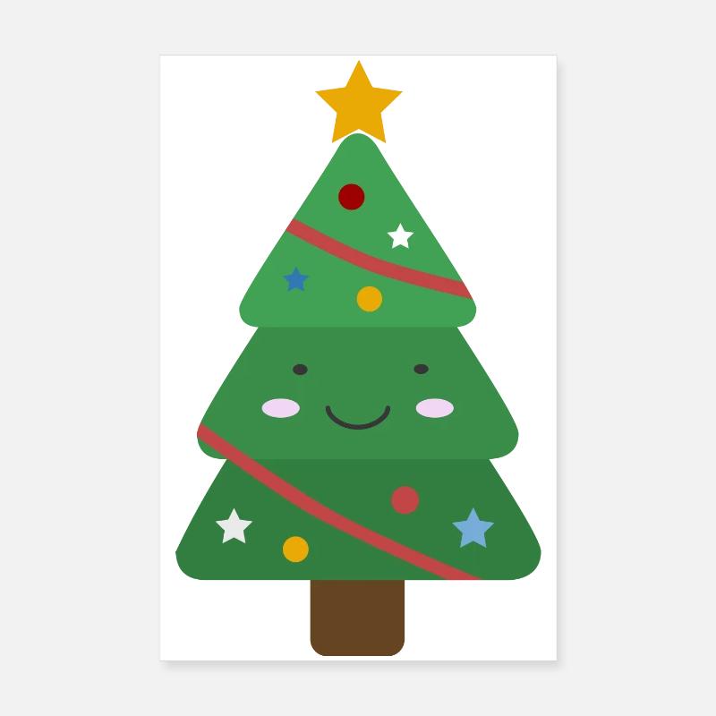 Sapin de Noël mignon Poster 20 x 30 cm