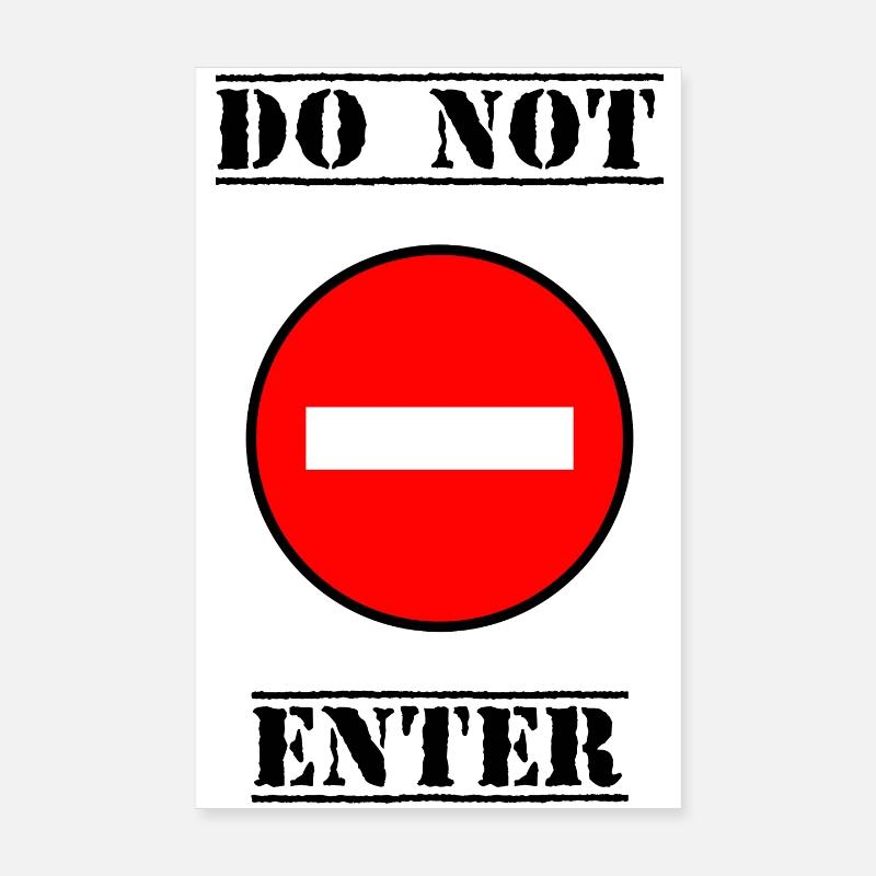 INTERDIT. DO NOT ENTER. PANNEAU. DANGER Poster 20 x 30 cm